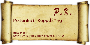 Polonkai Koppány névjegykártya